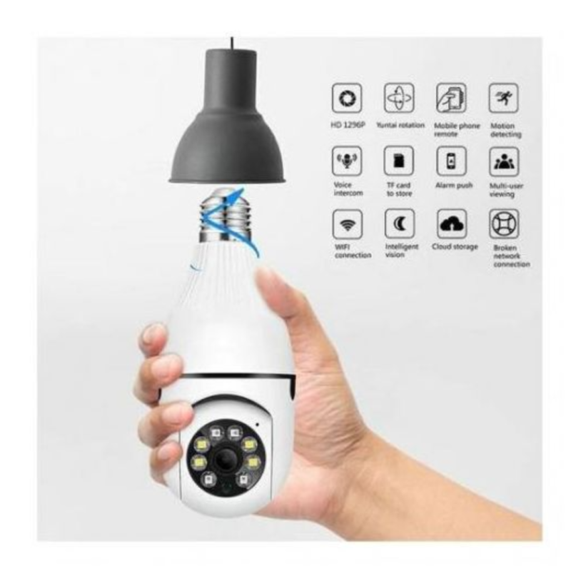 كاميرا المراقبة الذكية على شكل مصباح ب 360 درجة